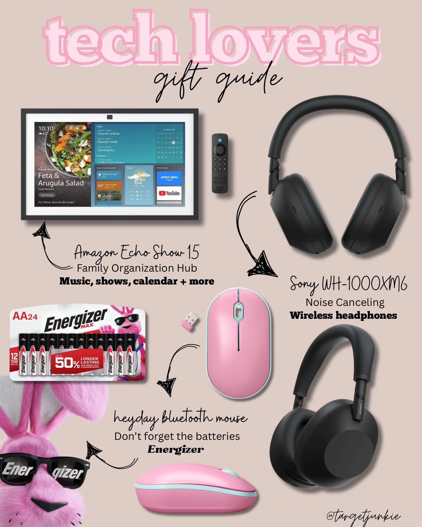 #ad For the tech lover on your list! I rounded up some faves I’m sure they will love! I’ve gifted the Sony WH-1000XM6 Wireless Headphones in the past and they have always been a hit! It offers exceptional sound quality and noise cancellation! Another favorite has to be the Amazon Echo Show 15! Stay organized with its calendar feature, enjoy music, stream shows and more! Find these tech gifts for your loved ones at @Target right now!



#TargetPartner #TargetTopTech #TopTech #Holidaygifts


#LTKCyberWeek #LTKHoliday #LTKGiftGuide