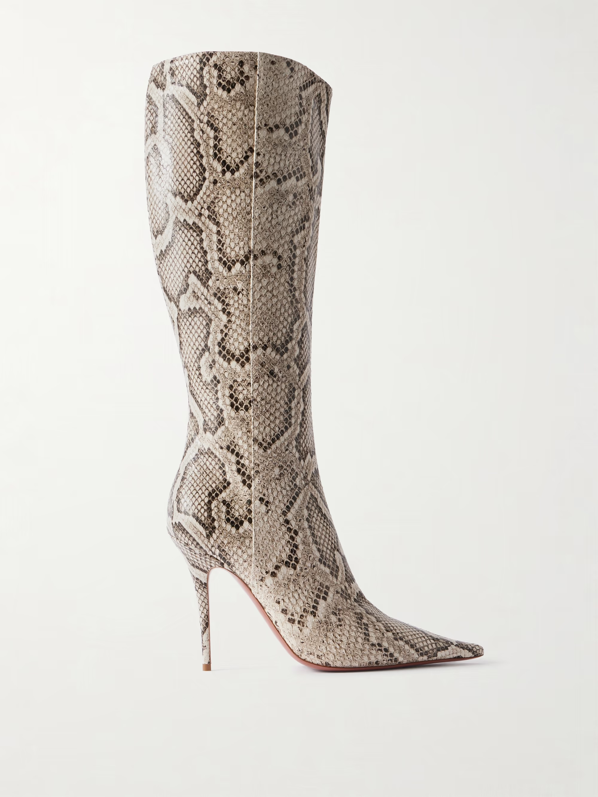 Barbara snake-effect leather knee boots | NET-A-PORTER (UK & EU)