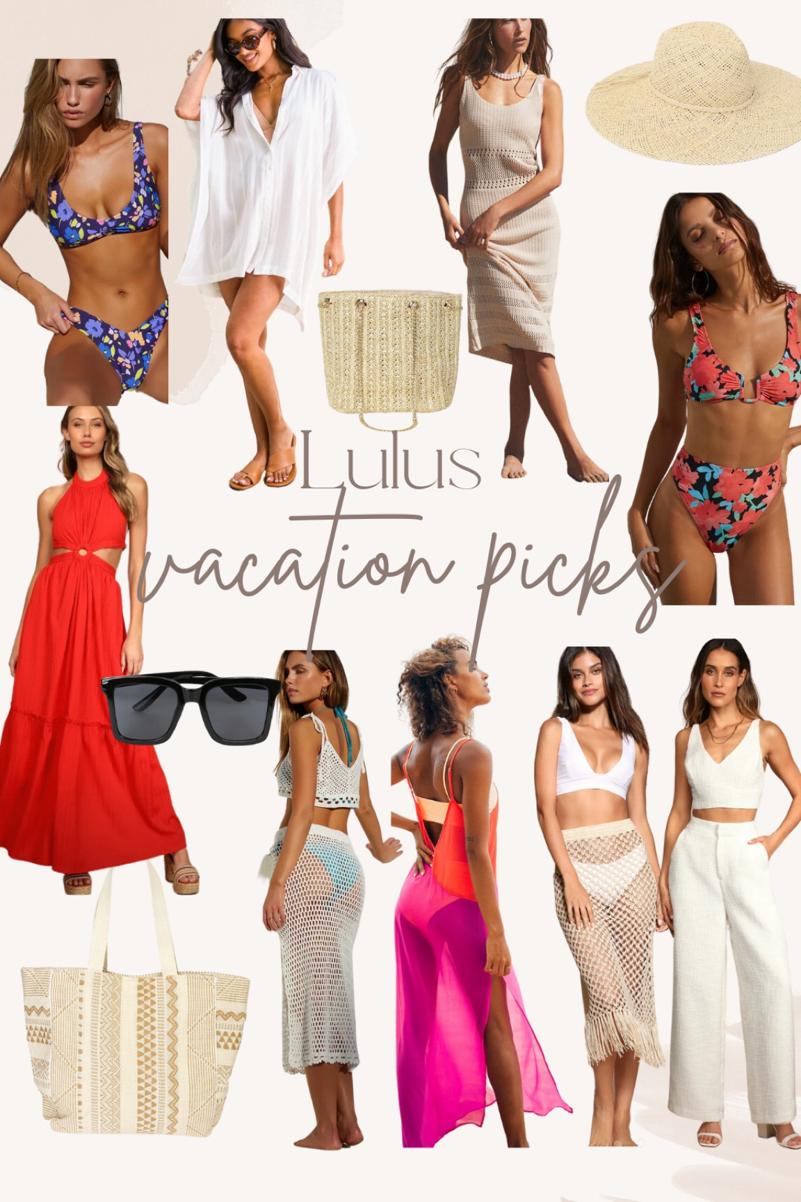 Spring break vacation picks from lulus
Bikini cover up maxi dress beach bag tote bag 

#LTKSeasonal #LTKtravel #LTKunder100