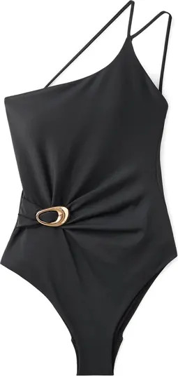 Asymmetric Open Back O-Ring One-Piece Swimsuit | Nordstrom