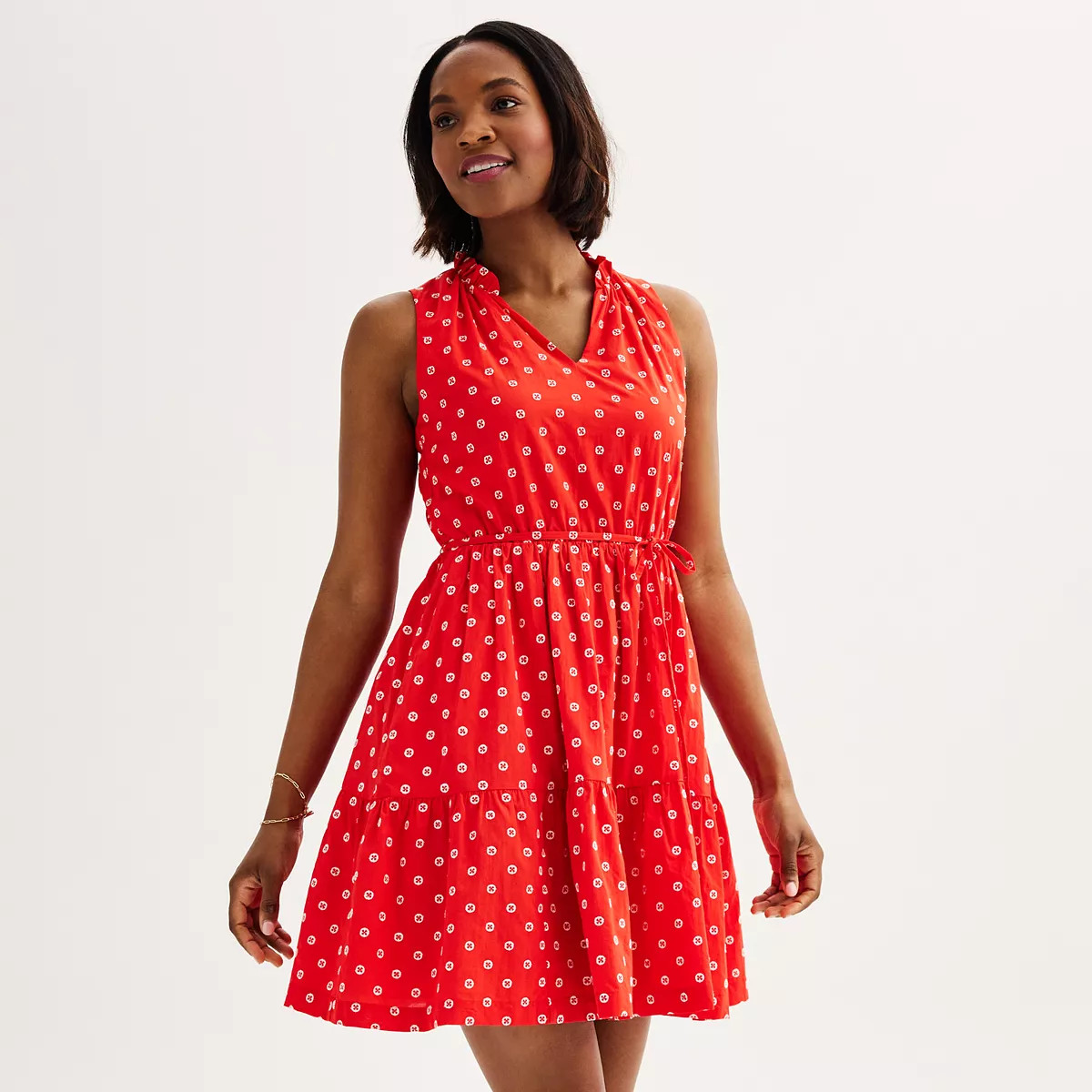 Women's Draper James Ruffle Neck Tiered Dress | Kohl's