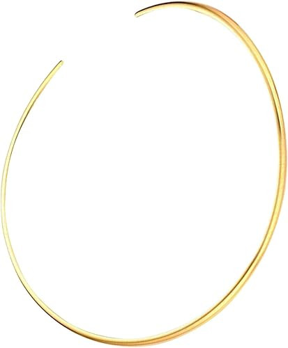 Mikikit Gold Choker Collar Necklace for Women Fashion Stainless Steel | Minimalist round Shape, G... | Amazon (US)