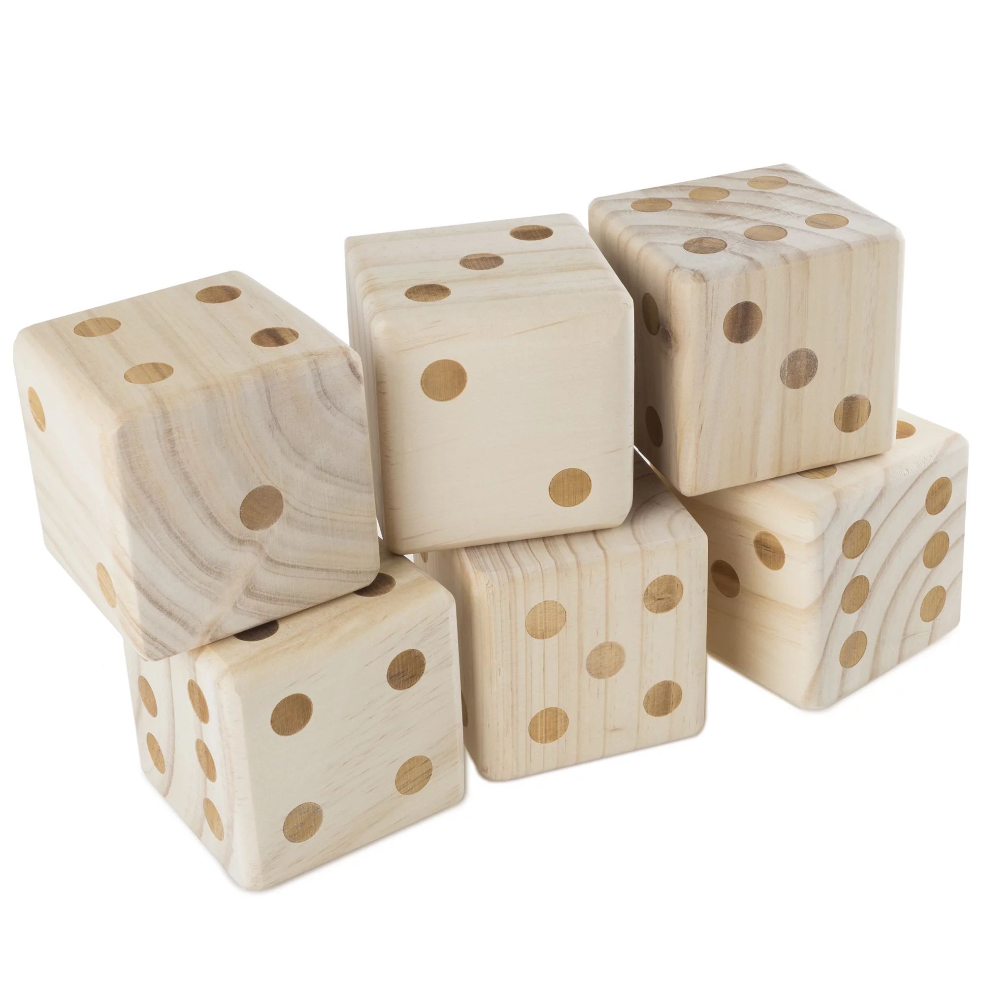 Hey! Play! Giant Wooden Yard Dice Outdoor Lawn Game | Walmart (US)