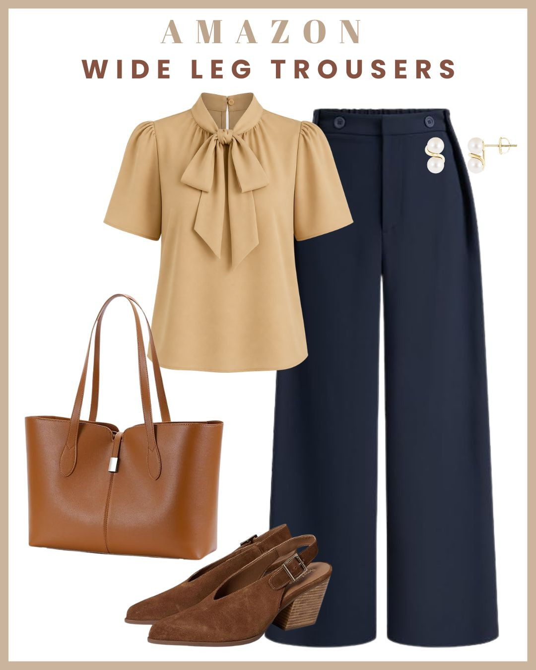 One pair of navy trousers, three chic work looks ✨
Styled these navy wide-leg trousers with 3 different blouses — perfect for effortless spring & summer workwear 🙌

Breathable, polished, and easy to recreate — the perfect formula for staying chic at work during warmer months 👩‍💼☀️

To shop these looks, comment “link” and I’ll DM you, or check the Amazon Storefront link in bio 🛍️💌

(Amazon Workwear, Amazon Office Outfits, Amazon Workwear Finds, Business Casual Amazon, Amazon Work Outfit Ideas, Chic Office Style, Affordable Workwear, Amazon Fashion Finds, Office Ready Outfits, Amazon Trousers, Amazon Work Dresses, Amazon Work Tops, Capsule Workwear, Minimalist Office Style, Everyday Workwear, Smart Casual Workwear, Neutral Workwear, Work Outfit Inspiration, Amazon Style Picks) 

 #LTKdayinmylife #LTKSeasonal #LTKWorkwear