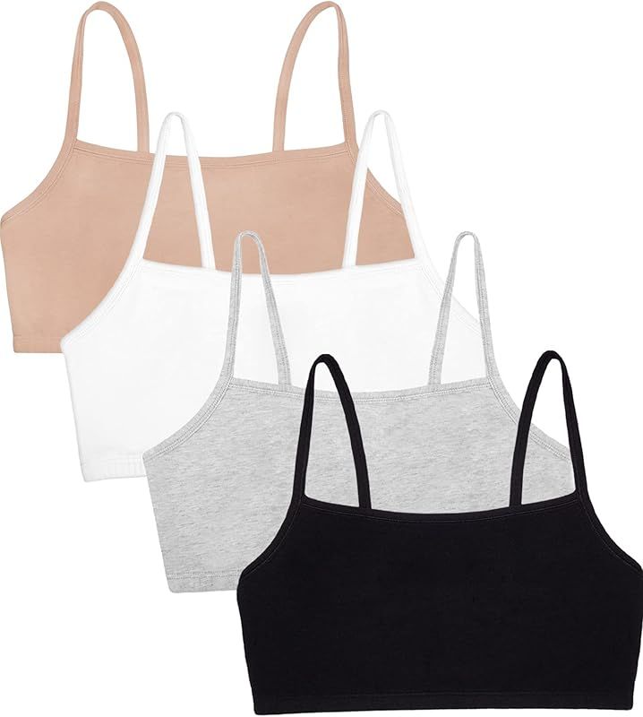 Fruit of the Loom Women's Spaghetti Strap Cotton Pullover Sports Bra Value Pack | Amazon (US)