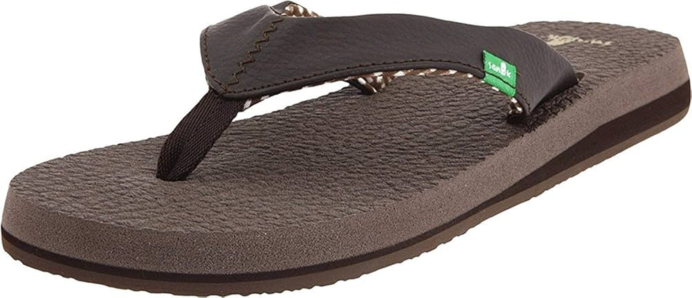 Sanuk - Womens Flip Flops - Yoga Mat (7 M US, Brown) | Amazon (US)