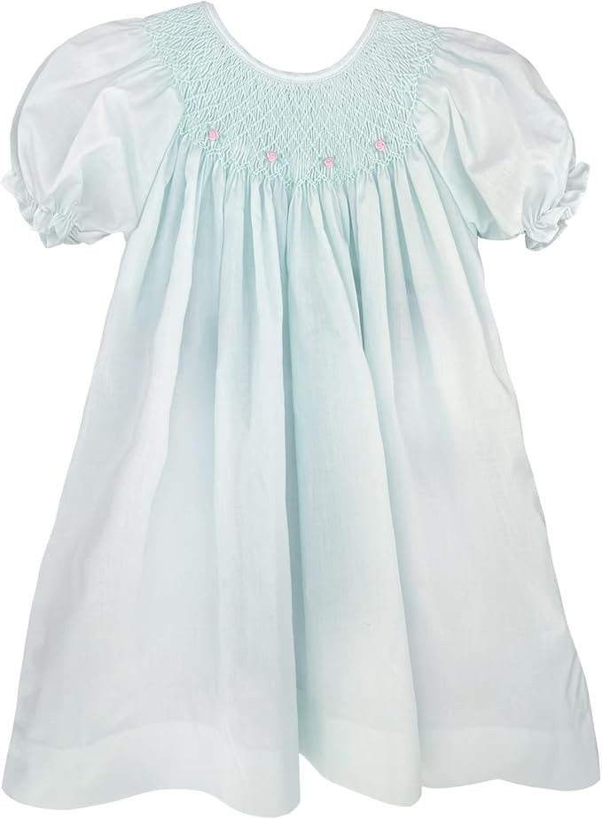 Petit Ami Baby Girls' Bishop Smocked Daydress | Amazon (US)
