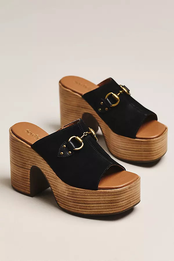 Take the Lead Horsebit Platform Heeled Sandals | Anthropologie (US)