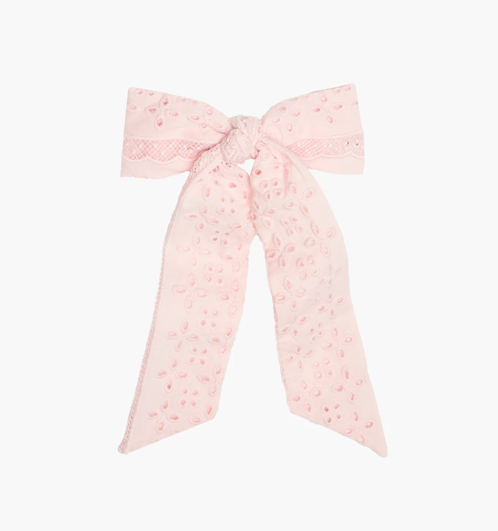 The Belle Bow - Pink Broderie Voile | Hill House Home US
