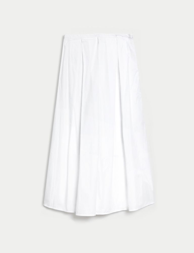 Pure Cotton Box Pleat Midaxi A-Line Skirt | Marks & Spencer (UK)
