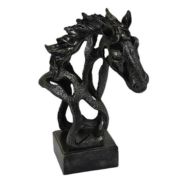 Black Horse Head Figurine, 11.5", Resin, sold by At Home | At Home