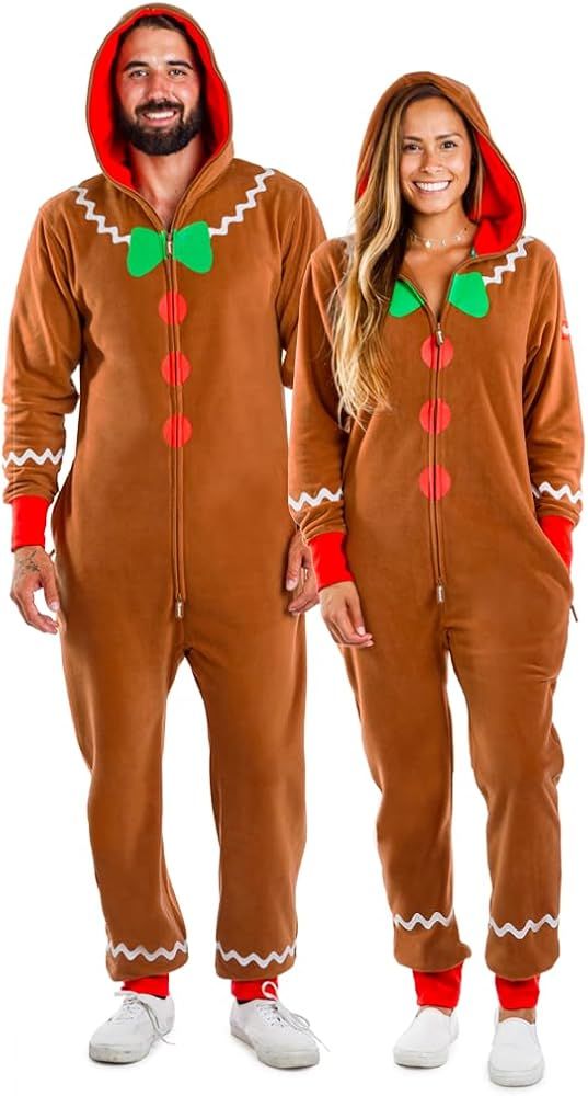 Tipsy Elves Christmas Onesies for Adults - Comfy Men’s and Women’s Matching Holiday Jumpsuits... | Amazon (US)