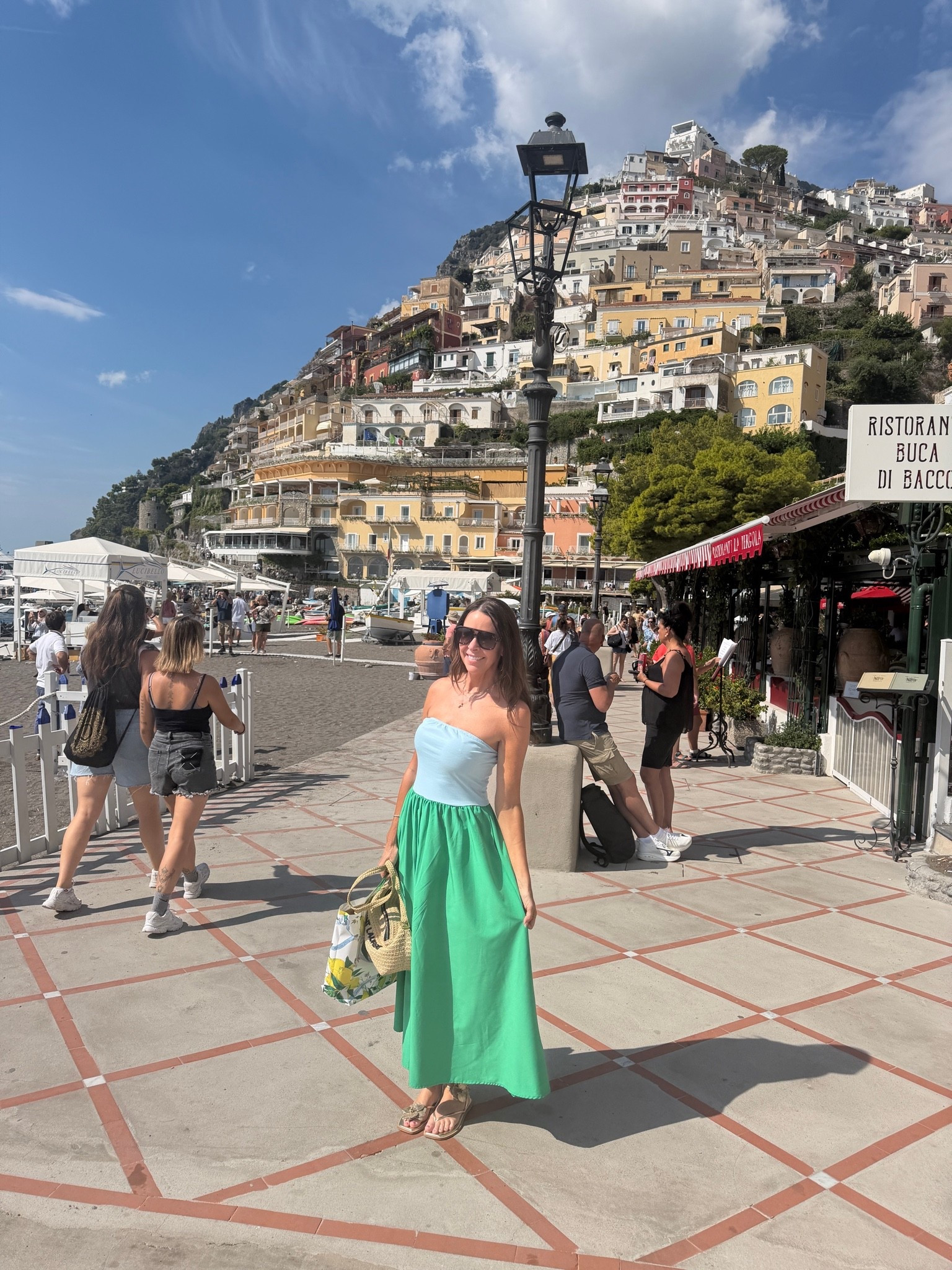 Positano 🇮🇹💙 This SHEIN color-block maxi dress was made for a day on the Amalfi Coast—lightweight, easy to wear, and such a fun vacation dress.

#LTKgrwm #LTKootd #LTKOver40