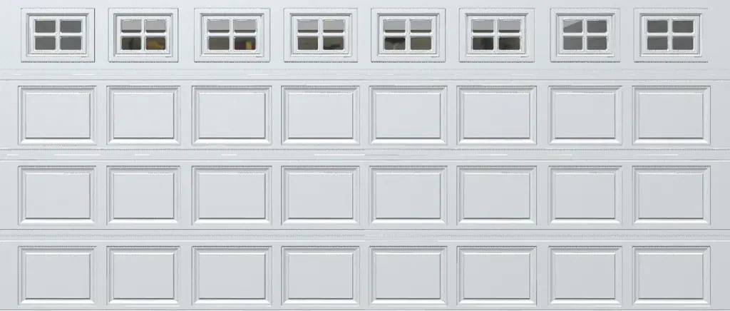 Wayne Dalton Classic Steel Model 8500 16-ft x 7-ft 16.22 R-Value Insulated White Double Garage Door with Windows one_size | 8500CRWHSTCKI167 | Lowe's