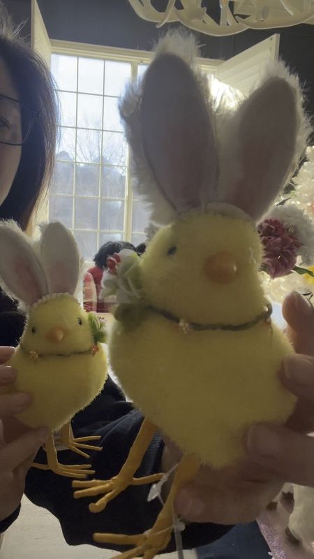 Not sure if I mentioned how cute these are!  Dont you agree?  Whats cuter than a pair of chicks wearing bunny ears?  Honestly, not much.  If you think they are as cute as I do, check them out at HolidayHangupd.com and bring the cuteness for Easter!  

#LTKfindsunder50 #LTKSeasonal #LTKhome