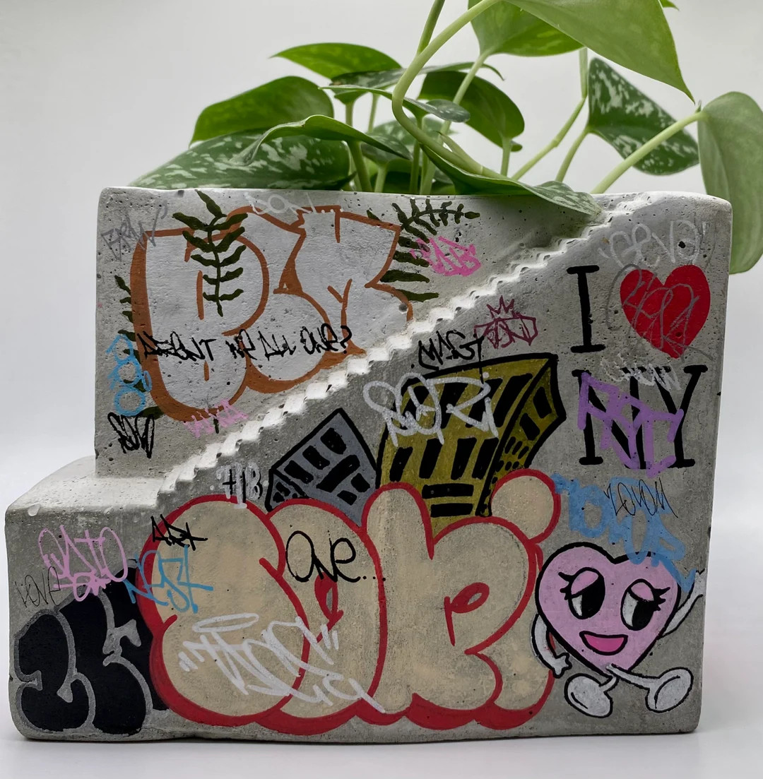 Custom Art / Concrete Planter / Unique Planter / Large Planter - Etsy | Etsy (US)