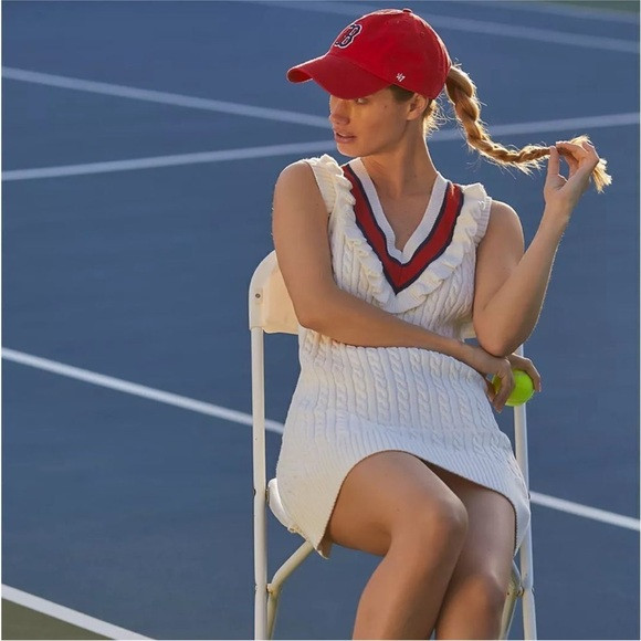 Anthropologie The Upside Dress Ivory Mini Columbia Blaise Preppy Stretch L | Poshmark