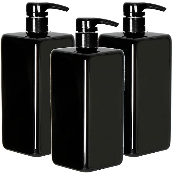 Youngever 3 Pack Pump Bottles for Shampoo 32 Ounce (1 Liter), Empty Shampoo Pump Bottles, Plastic... | Amazon (US)