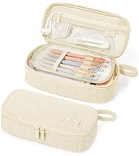SUNEE Cute Pencil Case, Aesthetic Pen Pouch, Colored Large Pencil Bag with Zipper, Kawaii Station... | Amazon (US)