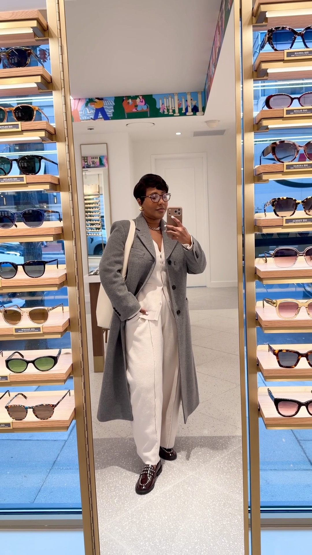 Chic cozy matching set with gray overcoat 

The set is true to size I’m wearing a medium in both top and bottom and the coat is oversized I’m wearing a small

This suede hobo bag comes in four colors! 

#LTKSeasonal #LTKootd #LTKOver40