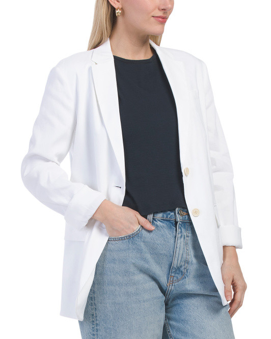 Rolled Sleeve Boyfriend Jacket | TJ Maxx