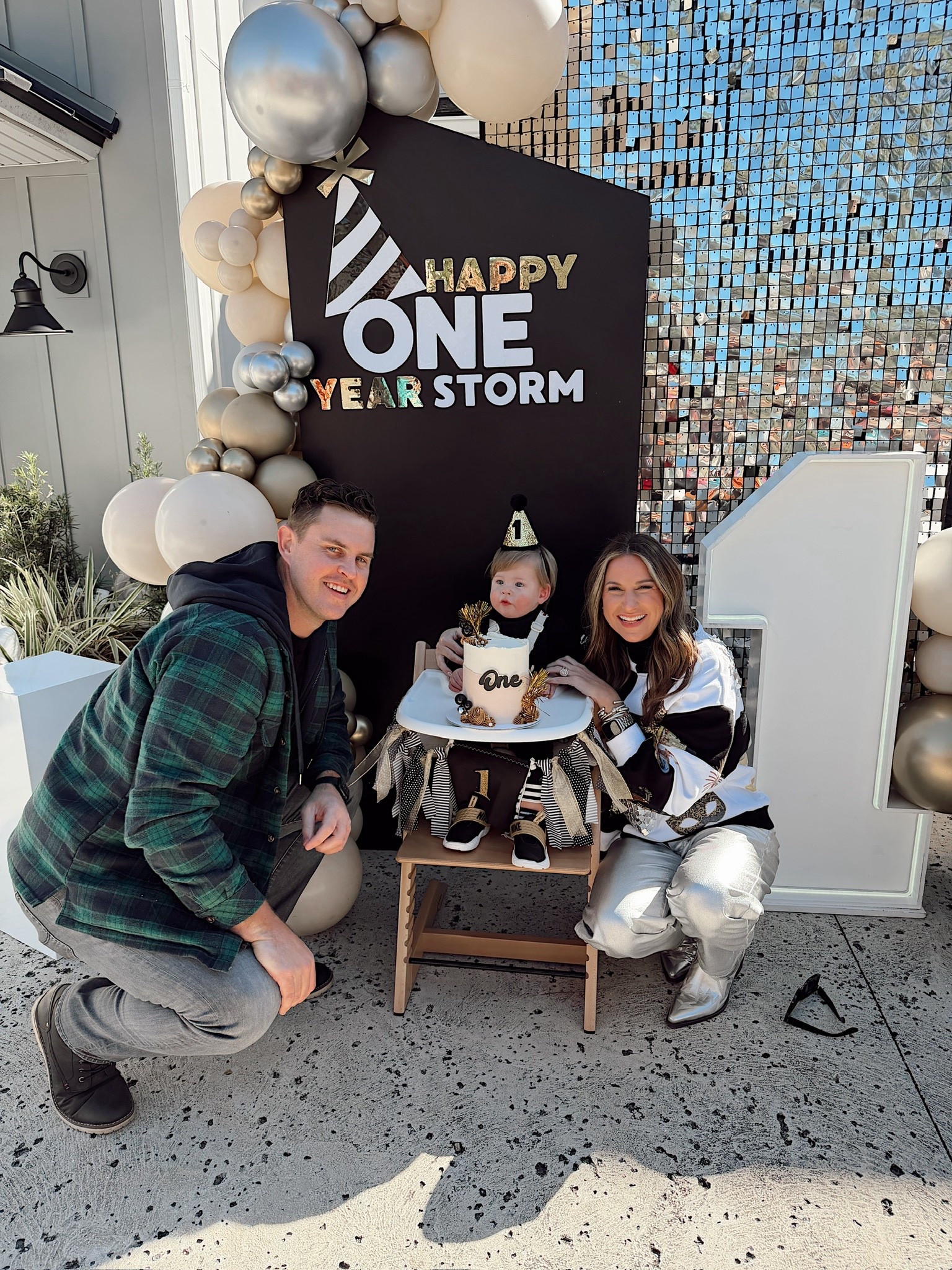 We can’t believe our baby is 1! Family birthday / NYE outfits linked! My sweater is Queen of sparkles and jeans are Target - I linked similar! 

#LTKHoliday #LTKSeasonal #LTKBaby