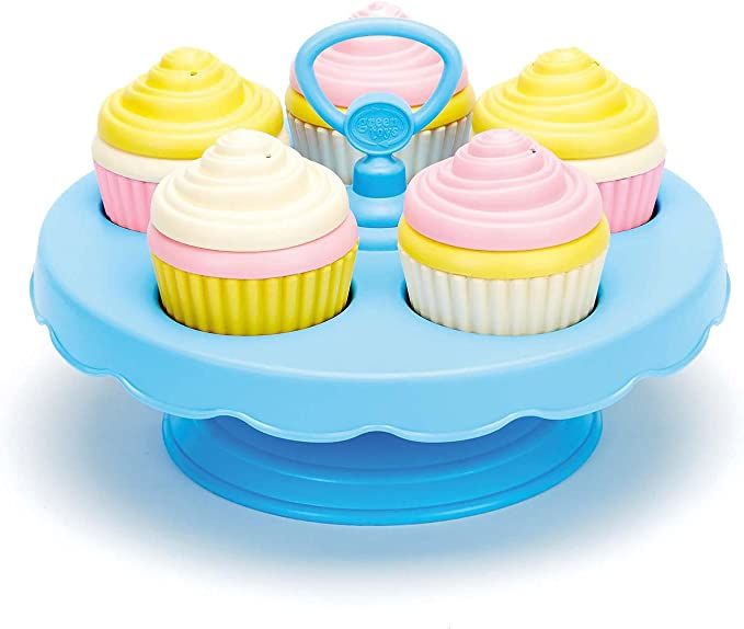 Green Toys Cupcake Set - 16 Piece Pretend Play, Motor Skills, Language & Communication Kids Role ... | Amazon (US)