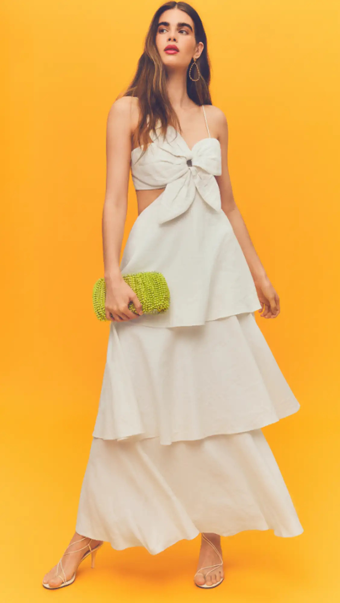 Off White Flower Maxi Dress | Shopbop