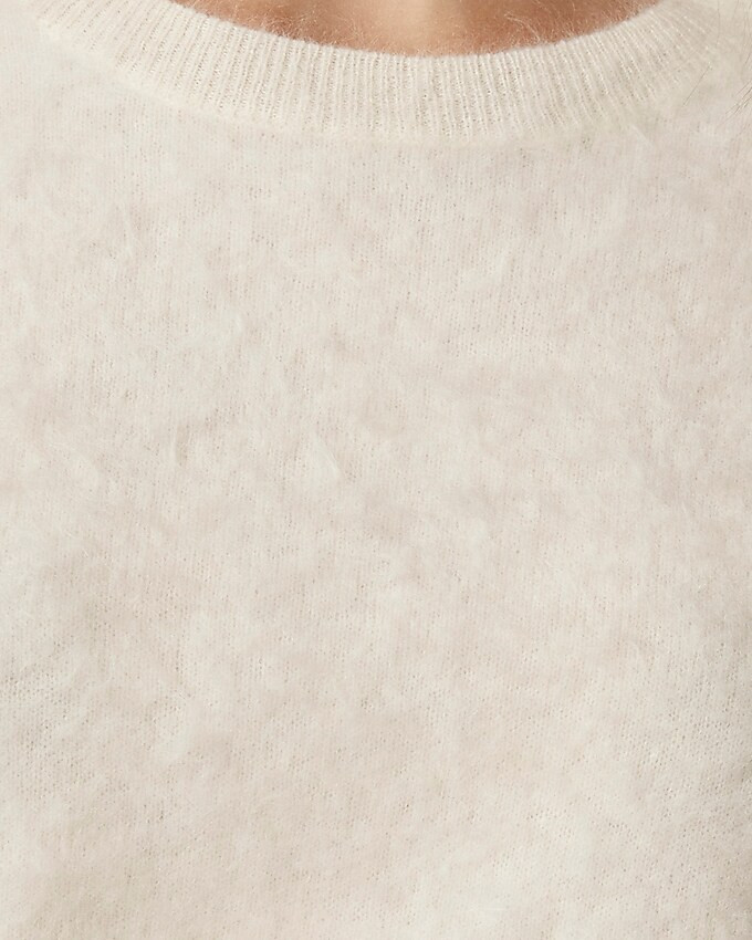Brushed cashmere shrunken crewneck sweater | J. Crew US