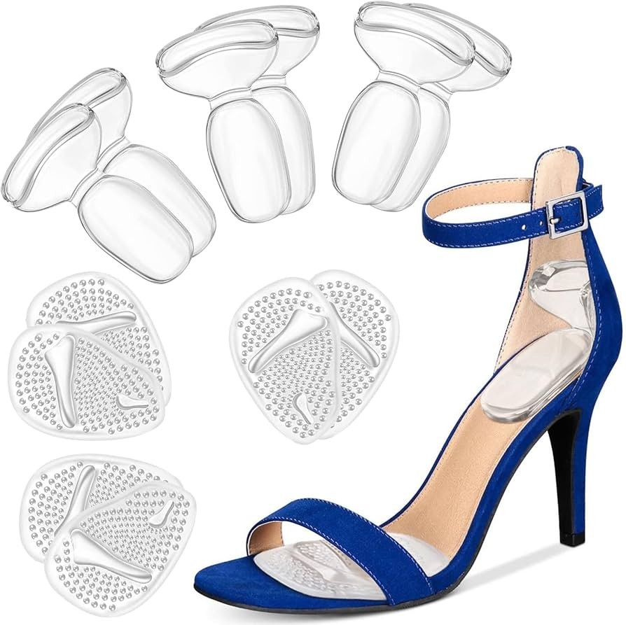ONUEMP Heel Cushion Inserts and Metatarsal Pads for Women, 3 Pairs Heel Grips and 3 Pairs Ball of... | Amazon (US)