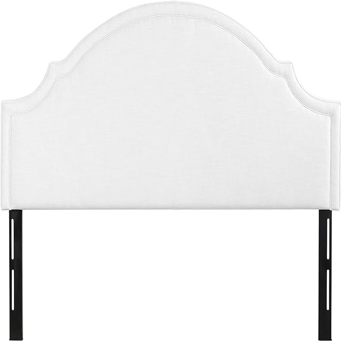 Jennifer Taylor Home Catherine Upholstered Queen Headboard, Antique White Woven | Amazon (US)