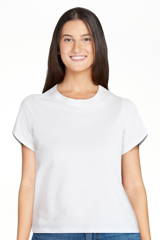 No Boundaries Cotton Tee with Short Sleeves, Women’s XXS-XXL | Walmart (US)