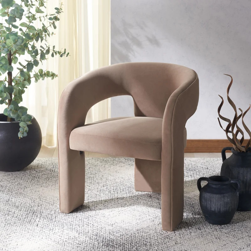 Meline Velvet Low Back Arm Chair | AllModern