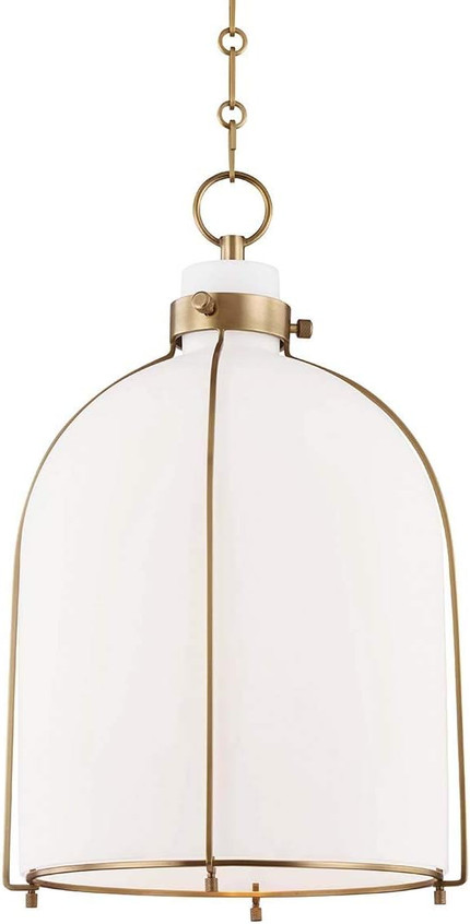 Click for more info about Hudson Valley Lighting 7314-AGB Eldridge One Light Pendant, Aged Brass