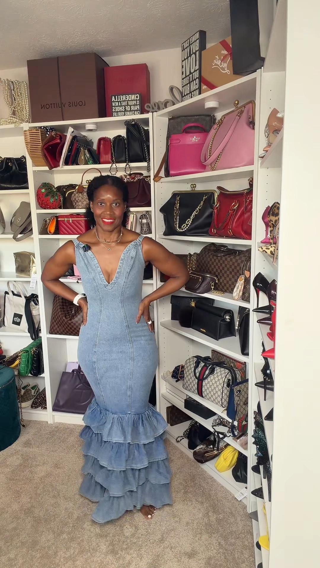 ￼ @Akria MAIN ONE DENIM RUFFLE MAXI DRESS. Perfect for any occasion. #akria #womenfashion #maxidress

#LTKootd #LTKBeauty