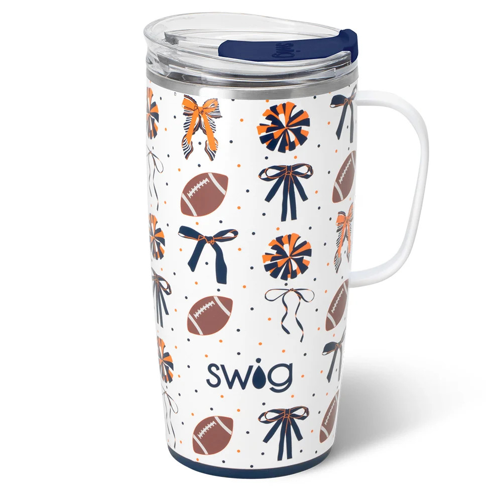 We've Got Spirit Navy + Orange Travel Mug 22oz | Swig Life