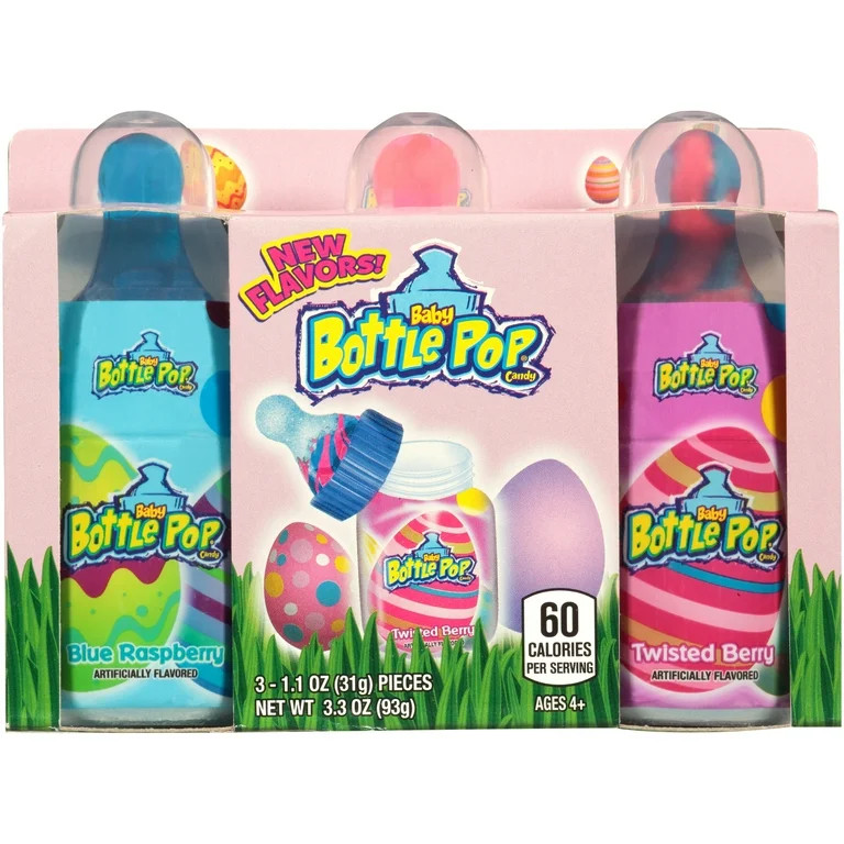 Baby Bottle Pop Easter Candy Giftset , Assorted Fruit Flavors, 3.3 oz, 3 Count Box | Walmart (US)