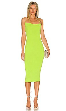 superdown Jacquelyn Midi Dress in Neon Green from Revolve.com | Revolve Clothing (Global)