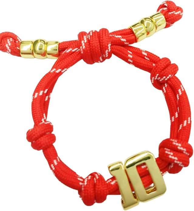 Custom Bubble Number Bracelet, Personalized Rope Number Bracelets for Women, Handmade Knotted Gif... | Amazon (US)