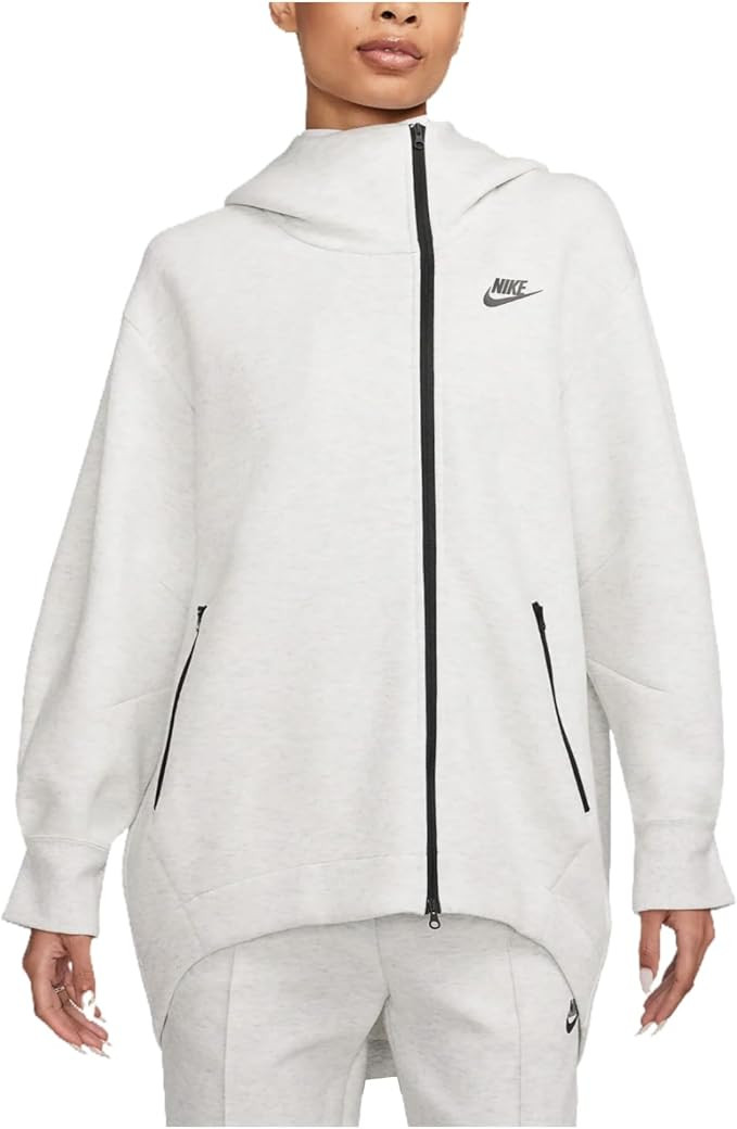 Nike Sportswear Tech Fleece Women's Oversized Full-Zip Hoodie Cape (FB8243-013, Light Grey/Heathe... | Amazon (US)