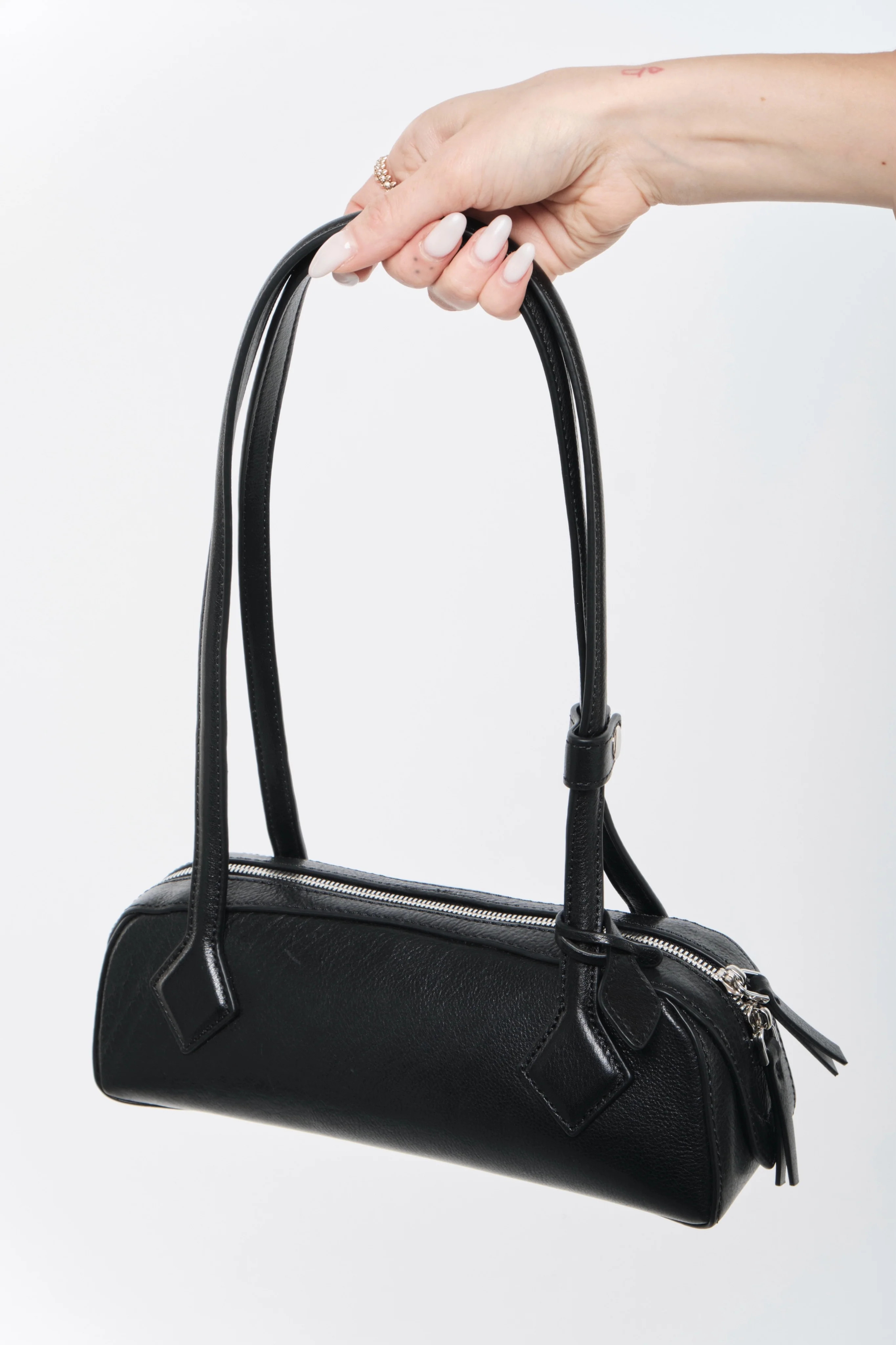 Leather shoulder bag - Black | Afterhours
