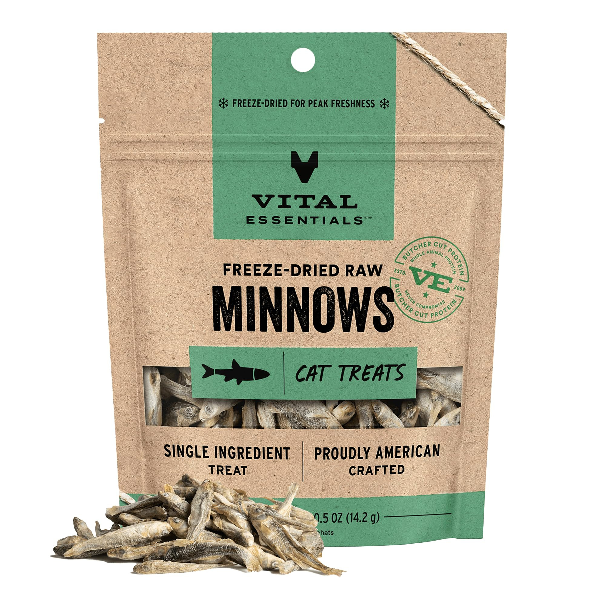 Vital Essentials Minnows Cat Treats, 0.5 oz | Freeze-Dried Raw | Single Ingredient | Grain Free, ... | Amazon (US)