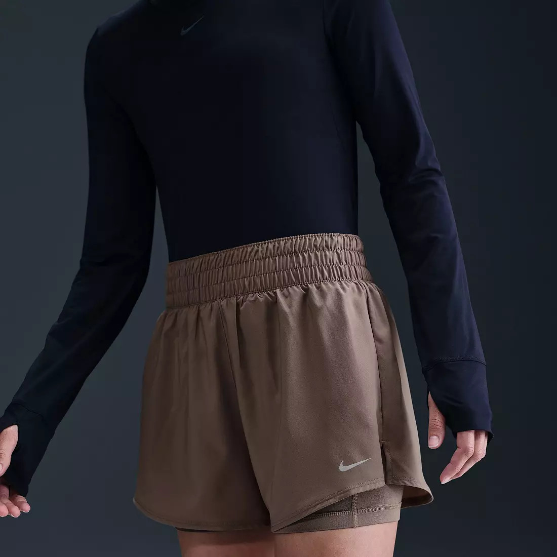 Nike Women's One Dri-FIT High-Waisted 3" 2-in-1 Shorts | DICK'S Sporting Goods