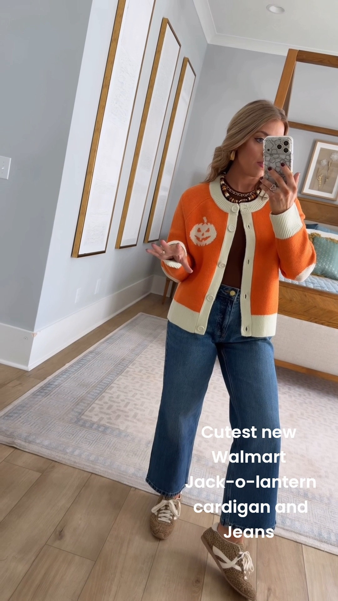 This new Walmart fashion find is TOO cute for spooky season! 🎃🧡 This pumpkin cardigan is such a fun way to add a little Halloween style to an everyday outfit. I paired it with a chocolate brown top, wide leg jeans + leopard sneakers for the cutest casual fall look! 🍂🐆 The orange + brown combo is so good!

#walmartfashion #walmartfinds #walmartstyle #walmartnewarrivals #fallfashion #falloutfitideas #halloweenoutfit #halloweenfashion #pumpkincardigan #affordablefashion #casualfalloutfit #womensfashion

#LTKootd #LTKPetite