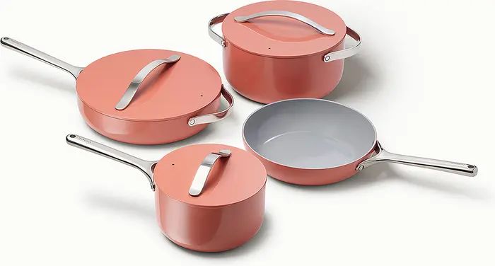CARAWAY Non-Toxic Ceramic Non-Stick 7-Piece Cookware Set with Lid Storage | Nordstrom | Nordstrom