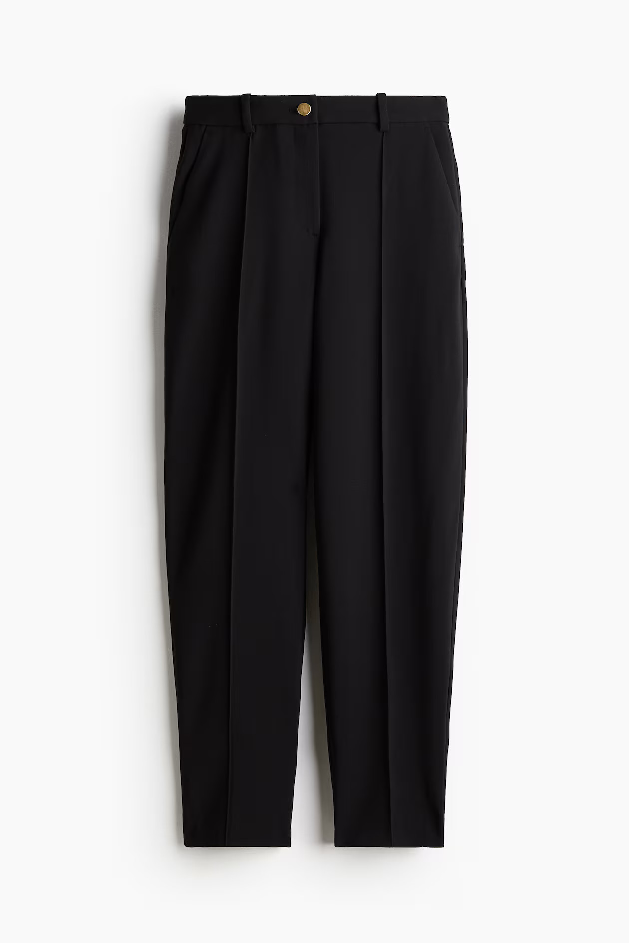 Tapered tailored trousers - High waist - Ankle length - Black - Ladies | H&M GB | H&M (UK, MY, IN, SG, PH, TW, HK)