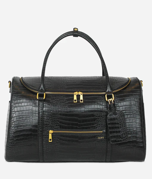 The Weekender - Croc Black | Fawn Design