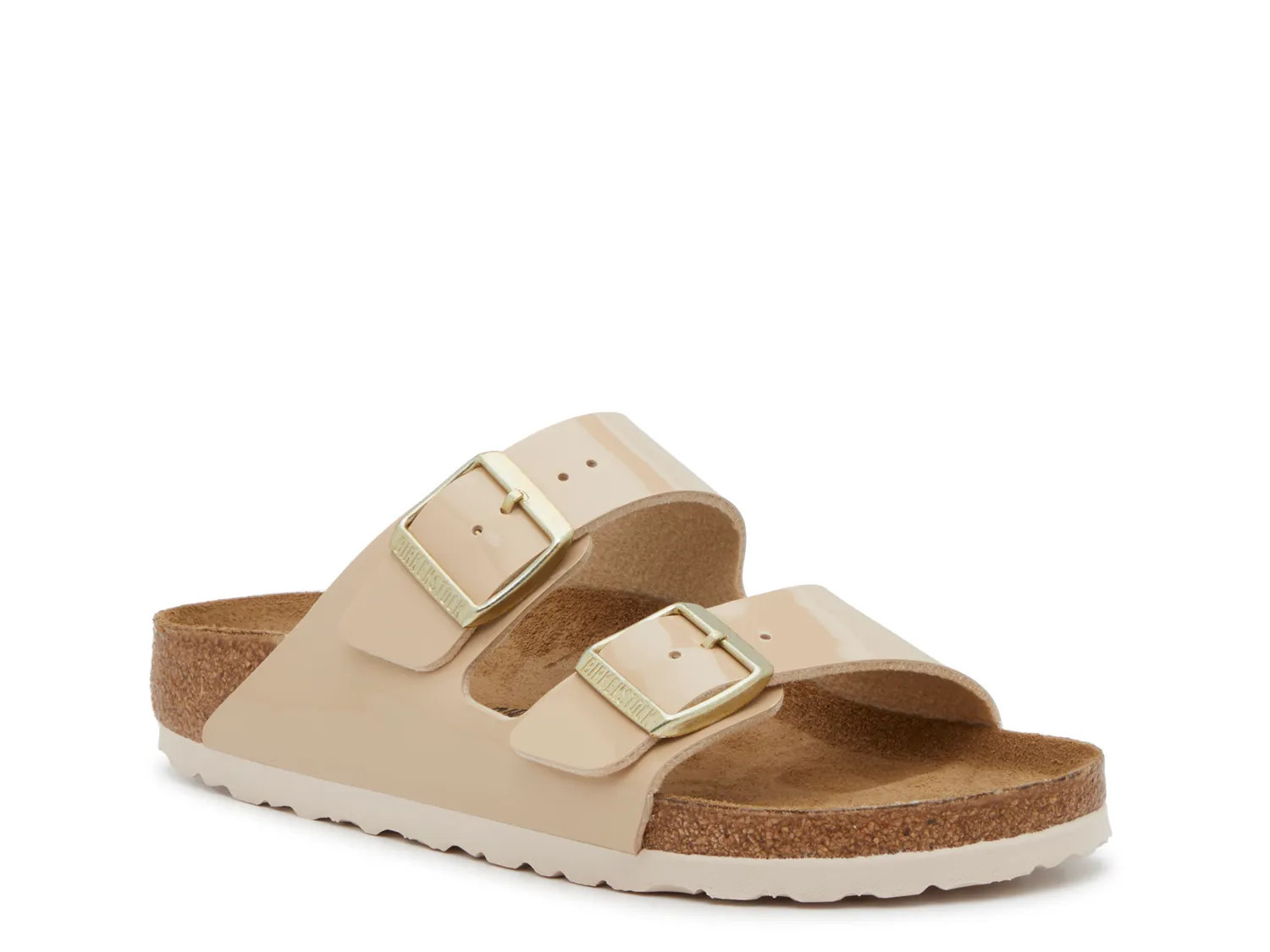 Birkenstock Arizona Slide Sandal | Women's | BEIGE PATENT 0 | Size EU 37 / US Womens 6-6.5 / Mens 4-4.5 | Sandals | Footbed | DSW