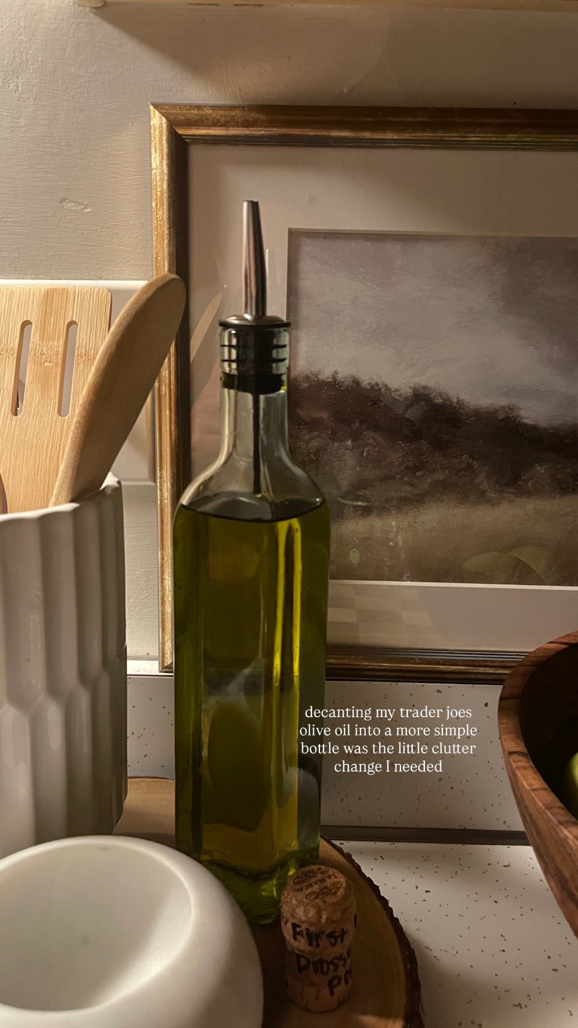 If your kitchen gets alot of uv light then get a dark bottle :) 