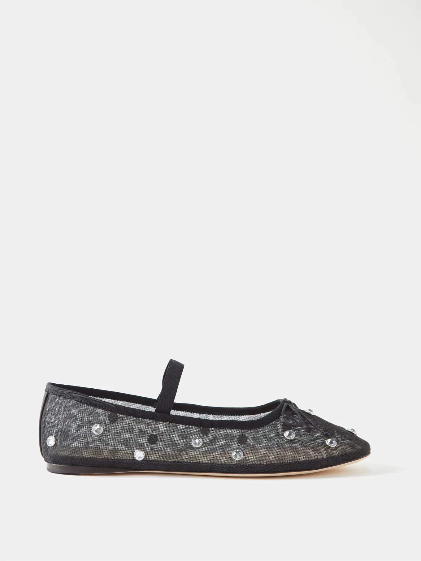 Leonie crystal-embellished mesh ballet flats | Matches (UK)